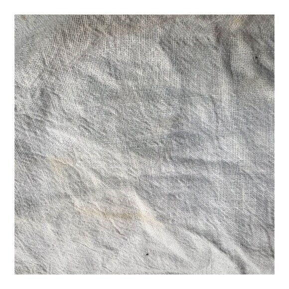 Vintage Embroidered Parakeet Lovebird Silverware Large Tea Towel Tablecloth 36" - Picture 4 of 5